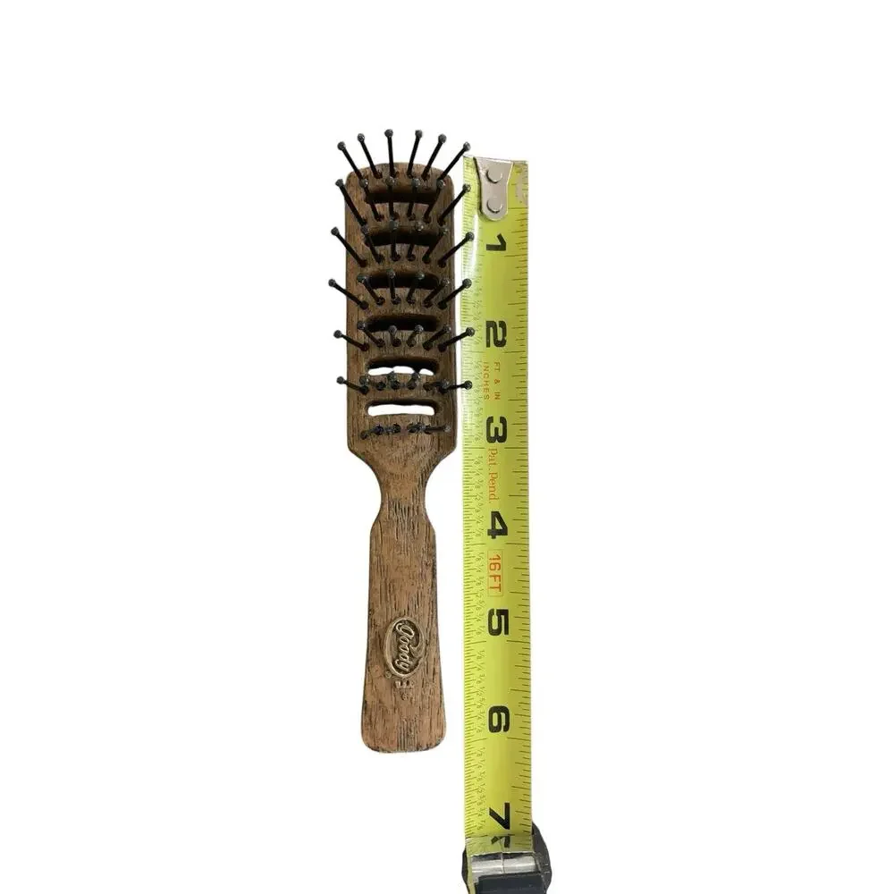 Vintage GOODY USA Faux Wood Vented‎ Styling Hair Brush Ball Tipped 6